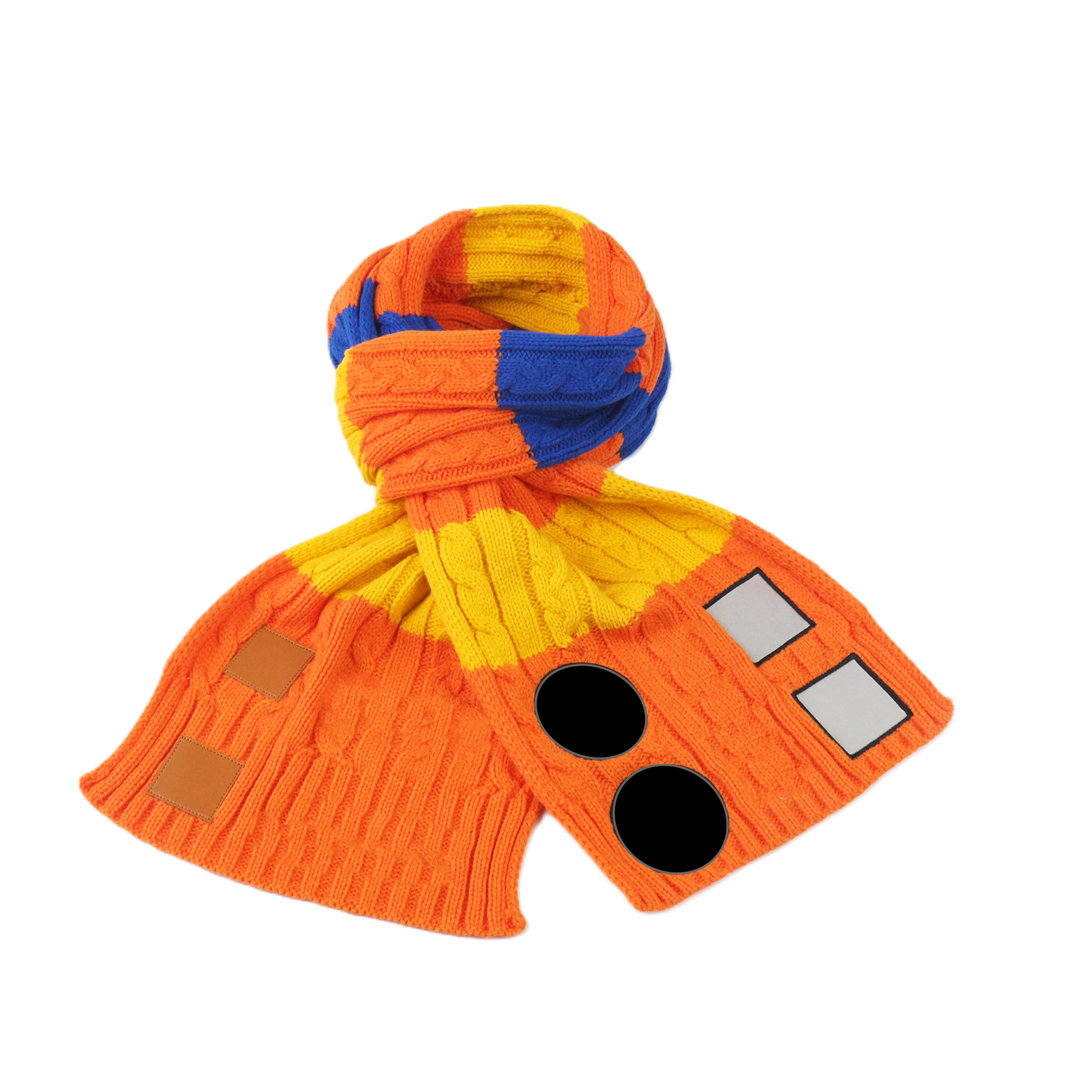 Cable Acrylic Winter Knitted Scarf For Warmth