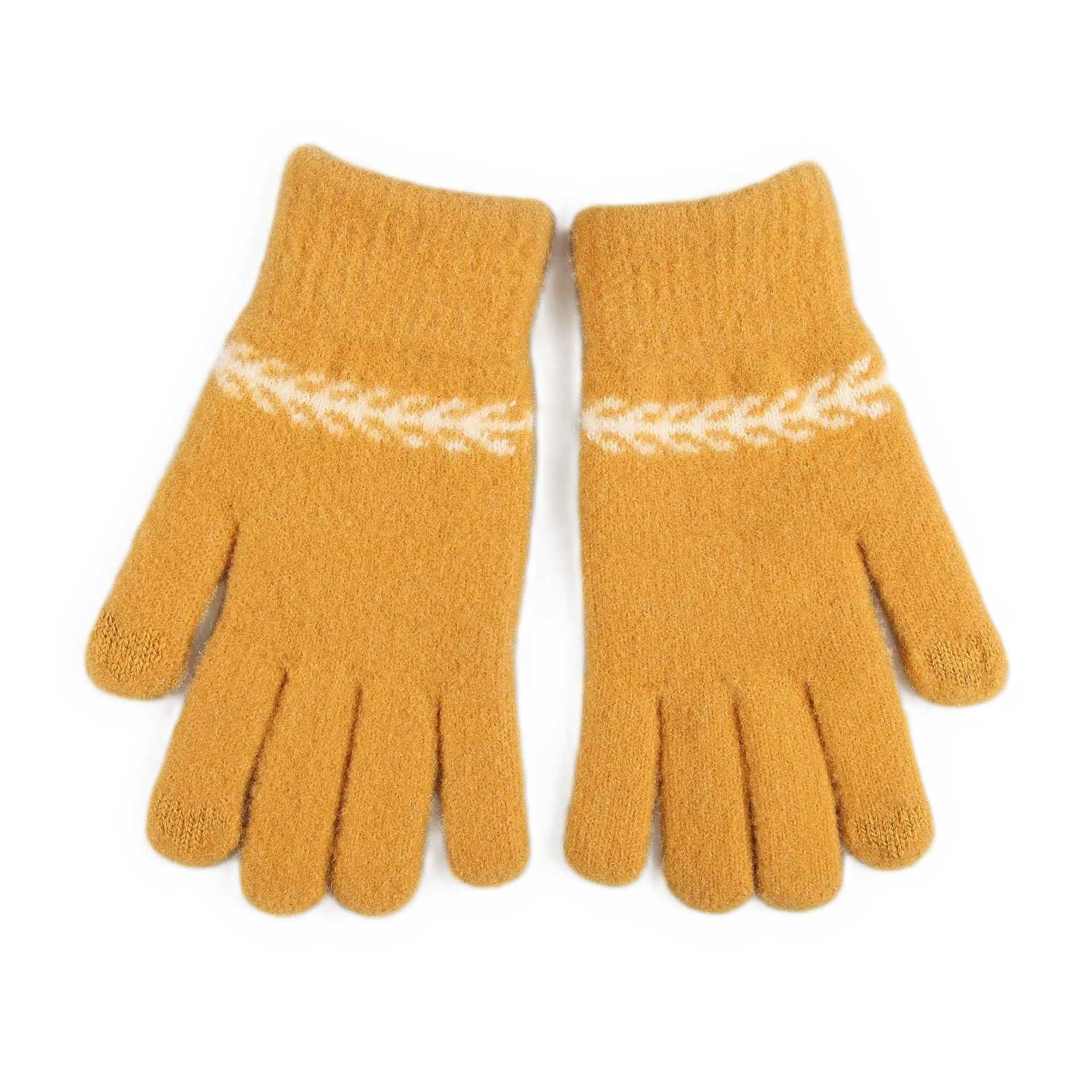 Jacquard Acrylic Knitted Magic Gloves For Women