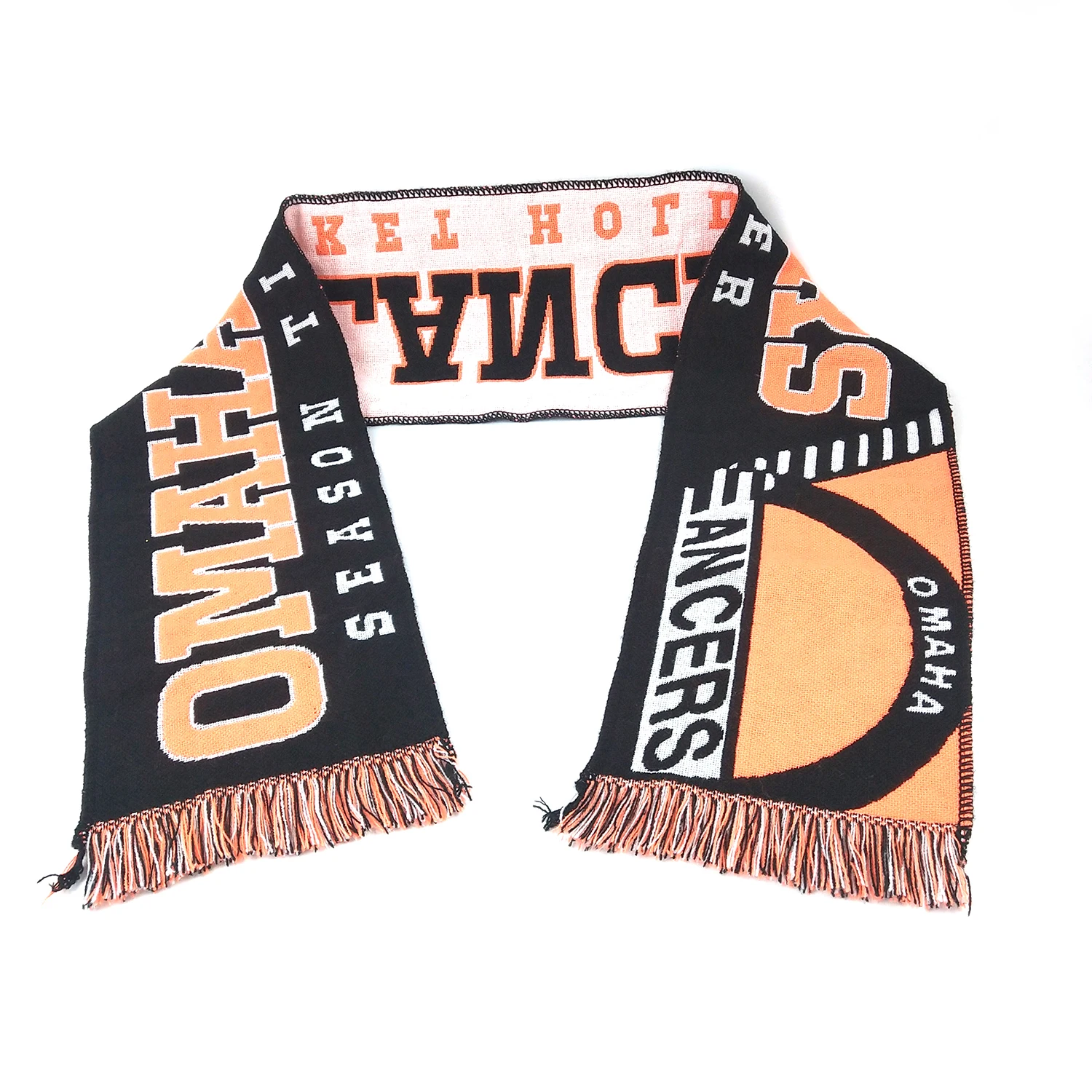 Custom Acrylic Sports Woven Scarf For Club