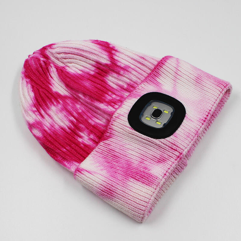 Tie Dye Beanie Hat With LED For Sale