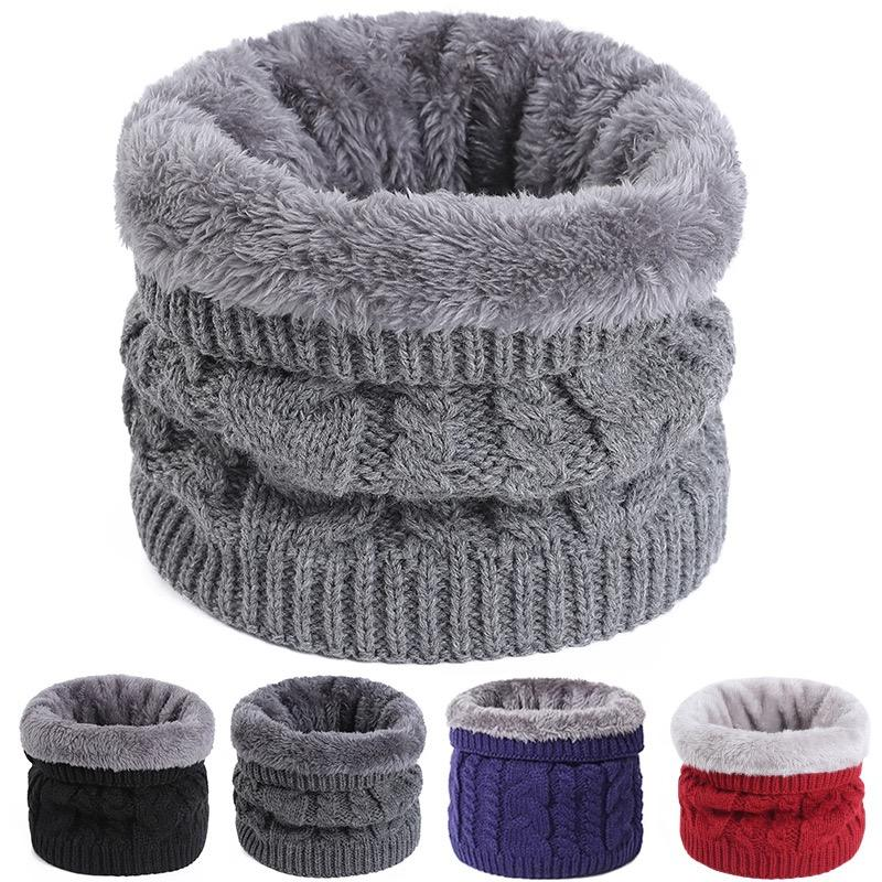 Cable Fleece-lined Knitted Neck Warmer For Sale