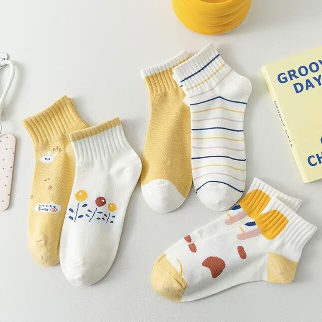 Ankle High Cotton Sock with Custom Jacquard Logo