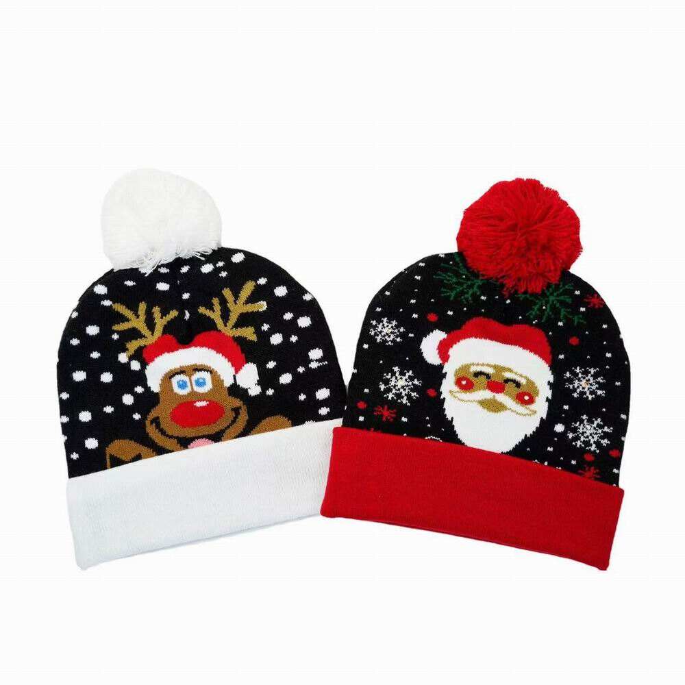 LED Knitted Acrylic Winter Christmas Beanie for Normal Use
