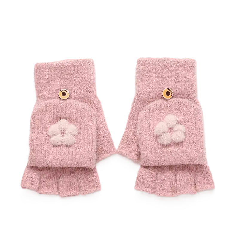 Custom Knitted Flip Gloves For Sale
