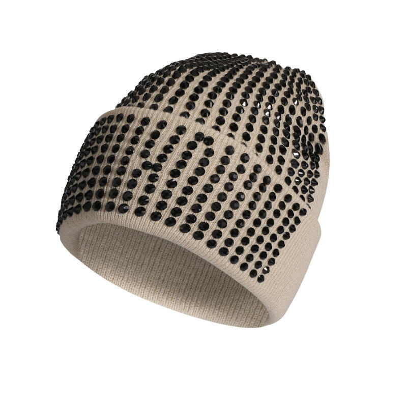 New Rhinestone Beanie Hat With Factory