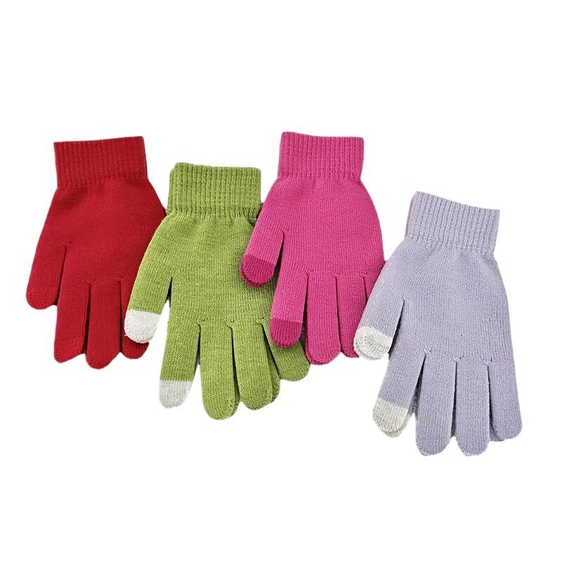 Gloves Winter Magic Touch Screen Moterynės Vyrų Silti Striukai Išvirkinti Pletimo Vilniu Striukai