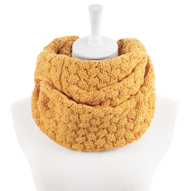 Acrylic Cable Solid Knitted Neck Warmer For Wholesale