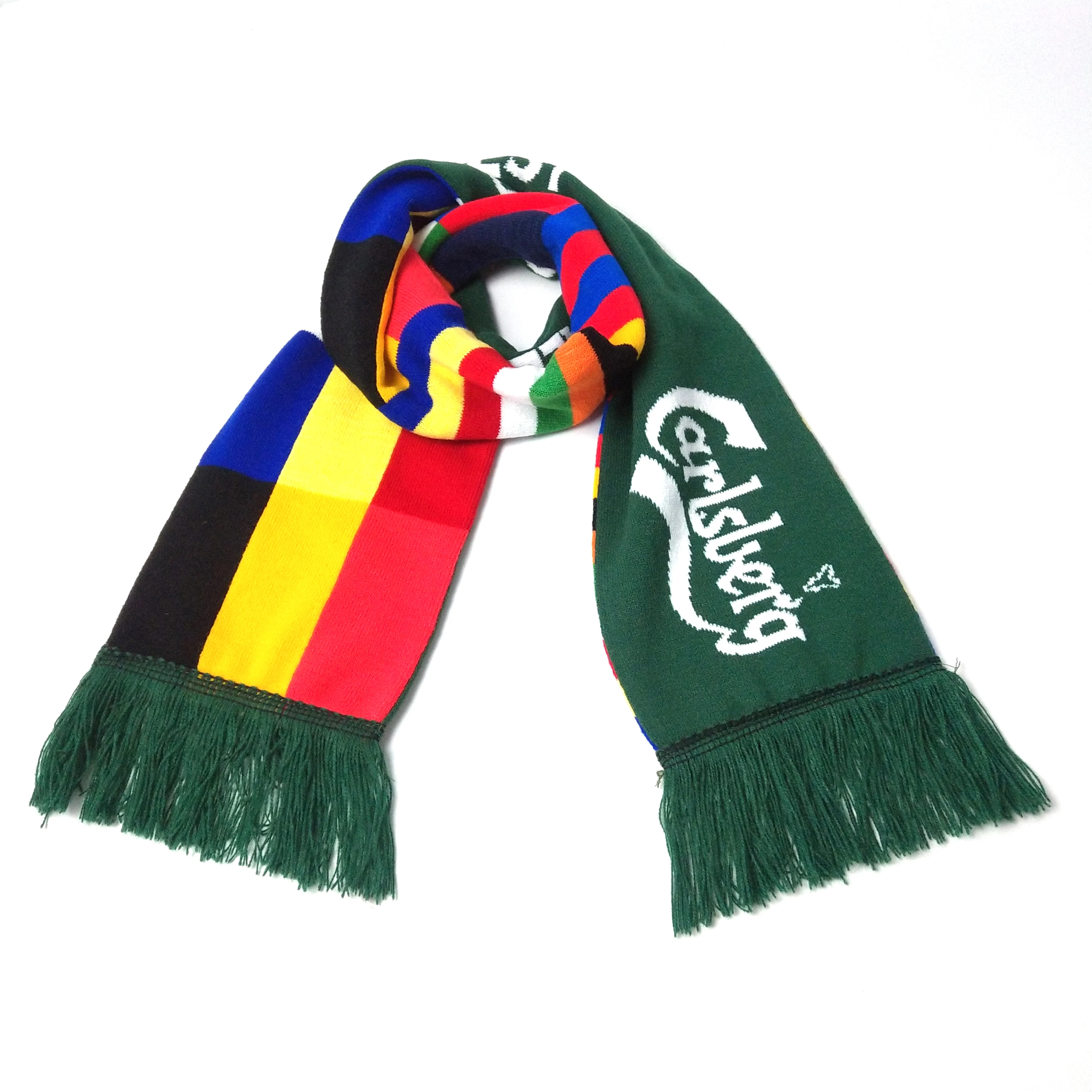 Custom Acrylic Jacquard Knitted Scarf For Club