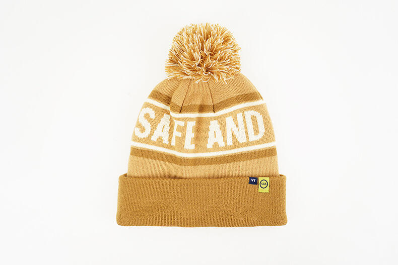 Pompom Jacquard Beanie Hat For Wholesale