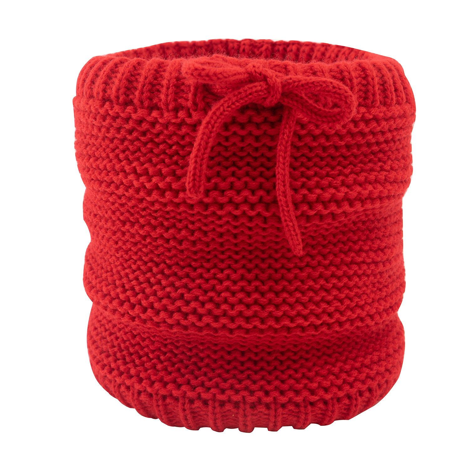 Plain Color Kid Knitted Neck Warmer With Bow