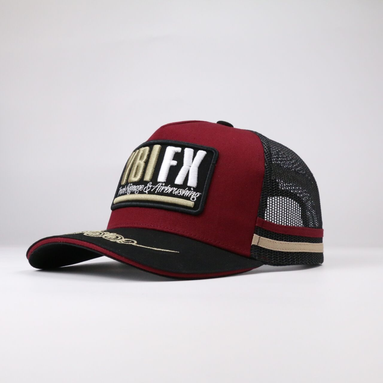 Custom 3D Embroidery logo Red Trucker Hat For Outdoor