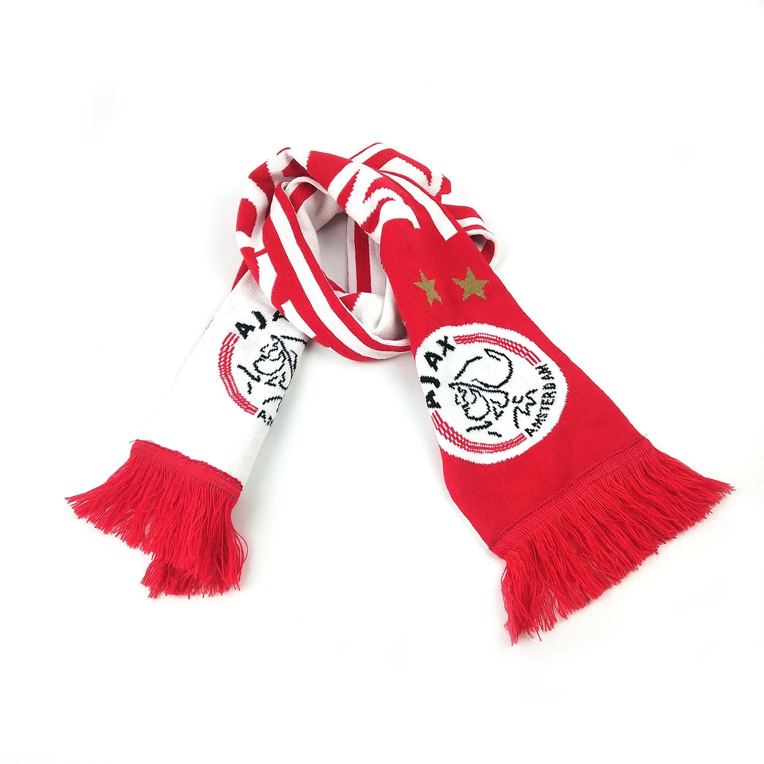 Custom Logo Acrylic Knitted Scarf For Wholesale