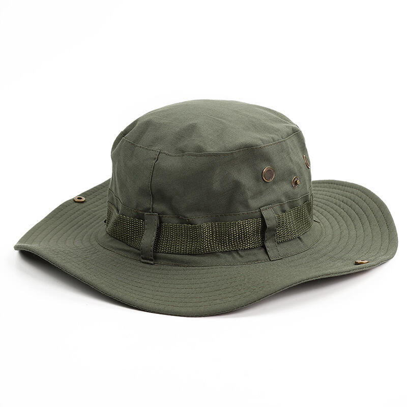 Fisherman Wide Brim String Bucket Hat with Custom Color