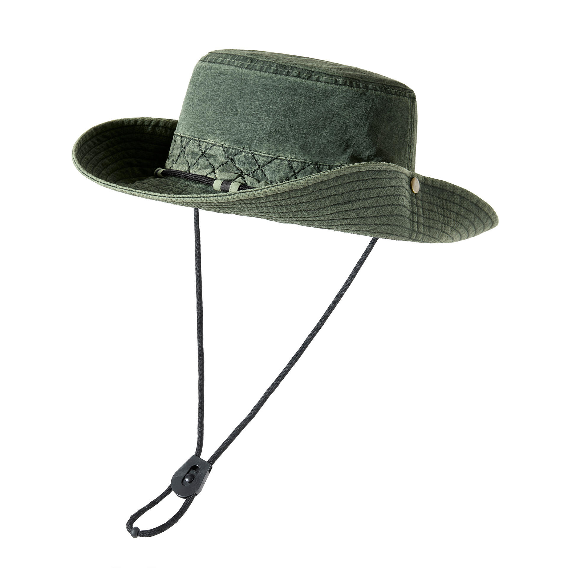 Washed Cotton Western-style Bucket Hat 
