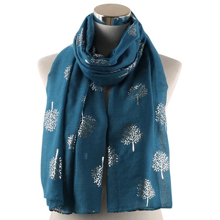 Polyester Silver Printed Shawl For Promotion