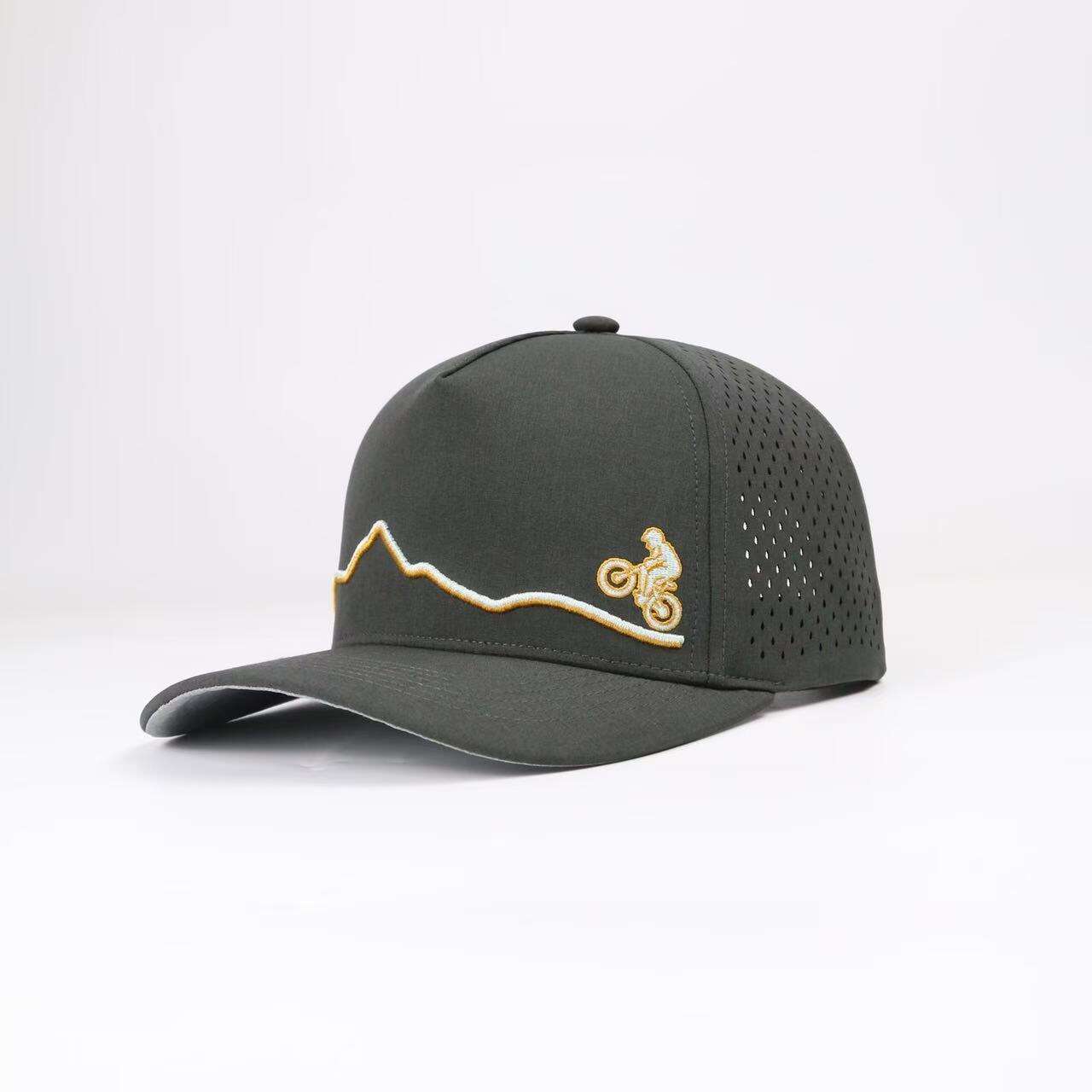 Laser Drilling of 6 Baseball Caps Dad Hat