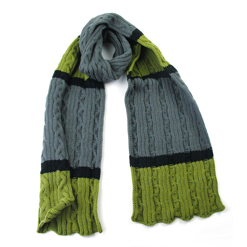 Cable Custom Logo Knitted Scarf For Sale