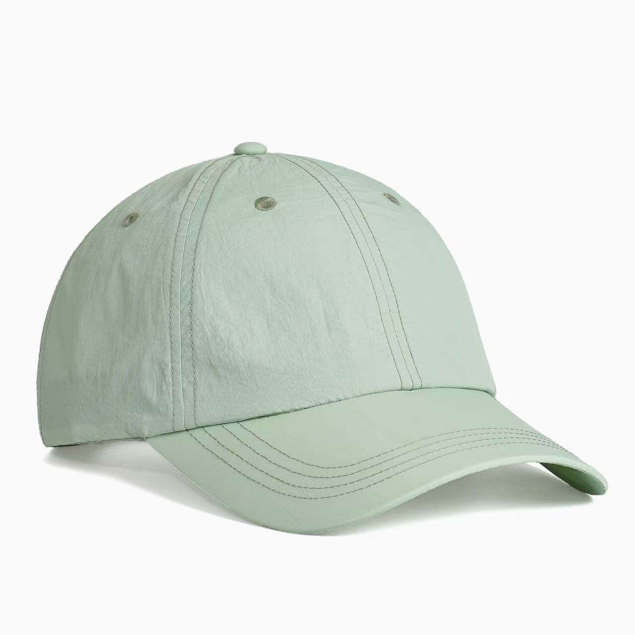 Green Polyester Custom Logo Baseball Cap for Travel