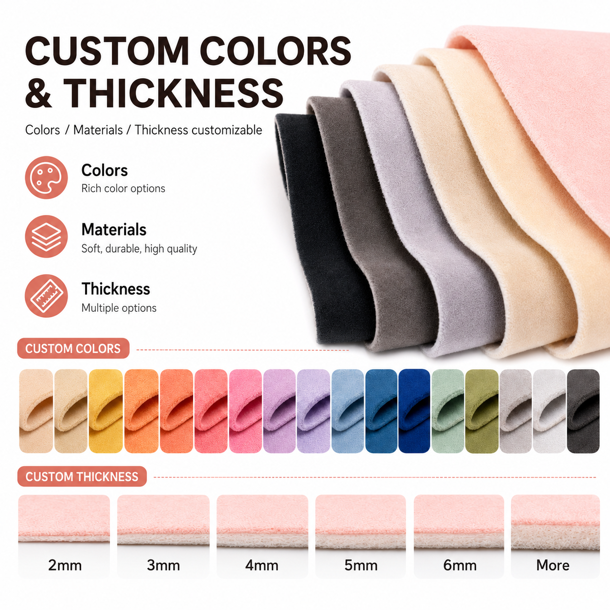 Crystal Super Soft Plush Laminated Foam with Mesh Backing for Plush Toys Dolls Cushions and Baby Products