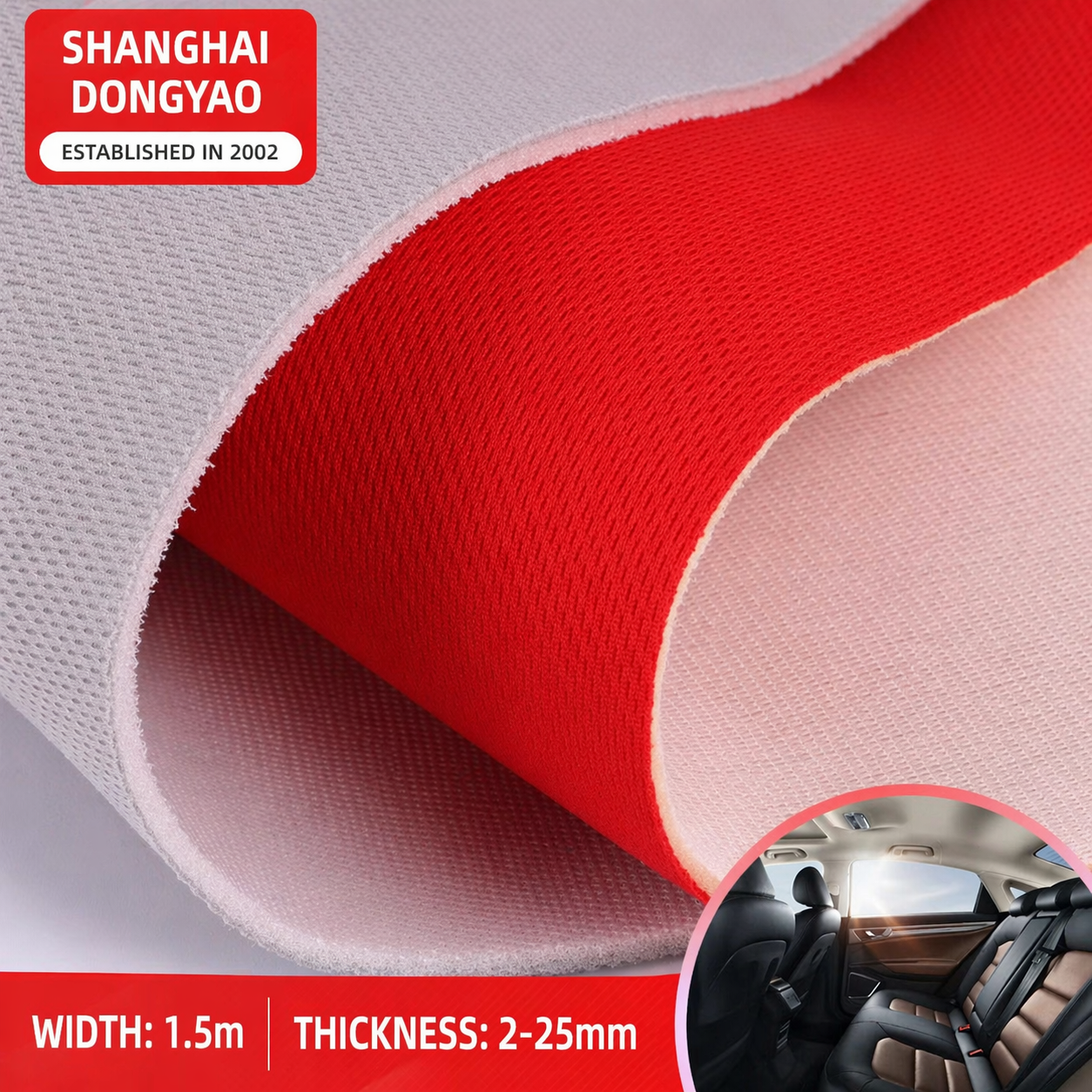 Bird Eye Fabric Laminated  Foam Lightweight Customized for Headlier Rehabilitation Sports protection Brace Shoe Lining