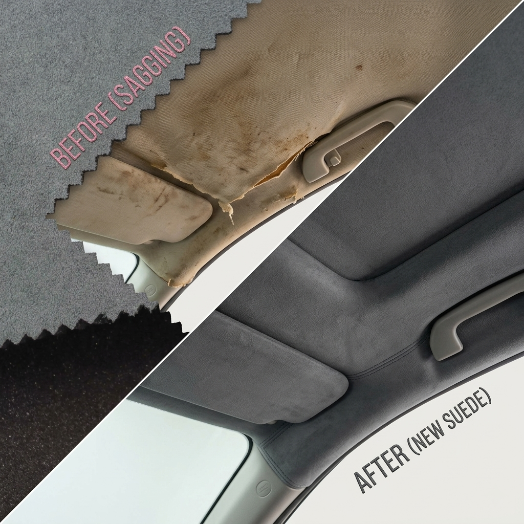 Factory Direct Pricing Suede Car Headliner Fabric with 3mm Foam Backing Automotive Upholstery Material for Roof & Seat