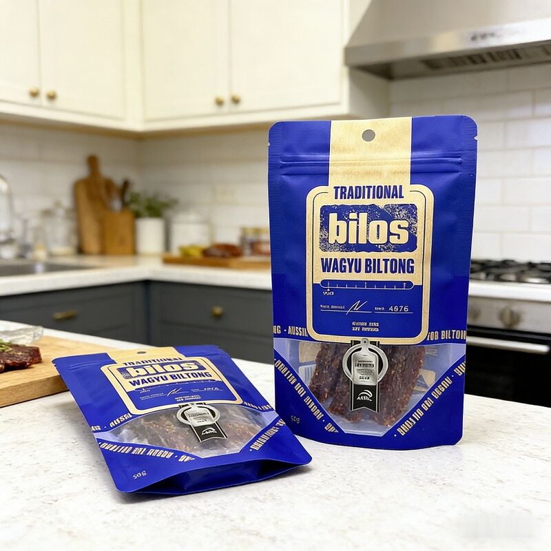 OEM Resealable Dry Beef Jerky Pouch Snack Stand up Zipper Pouch 