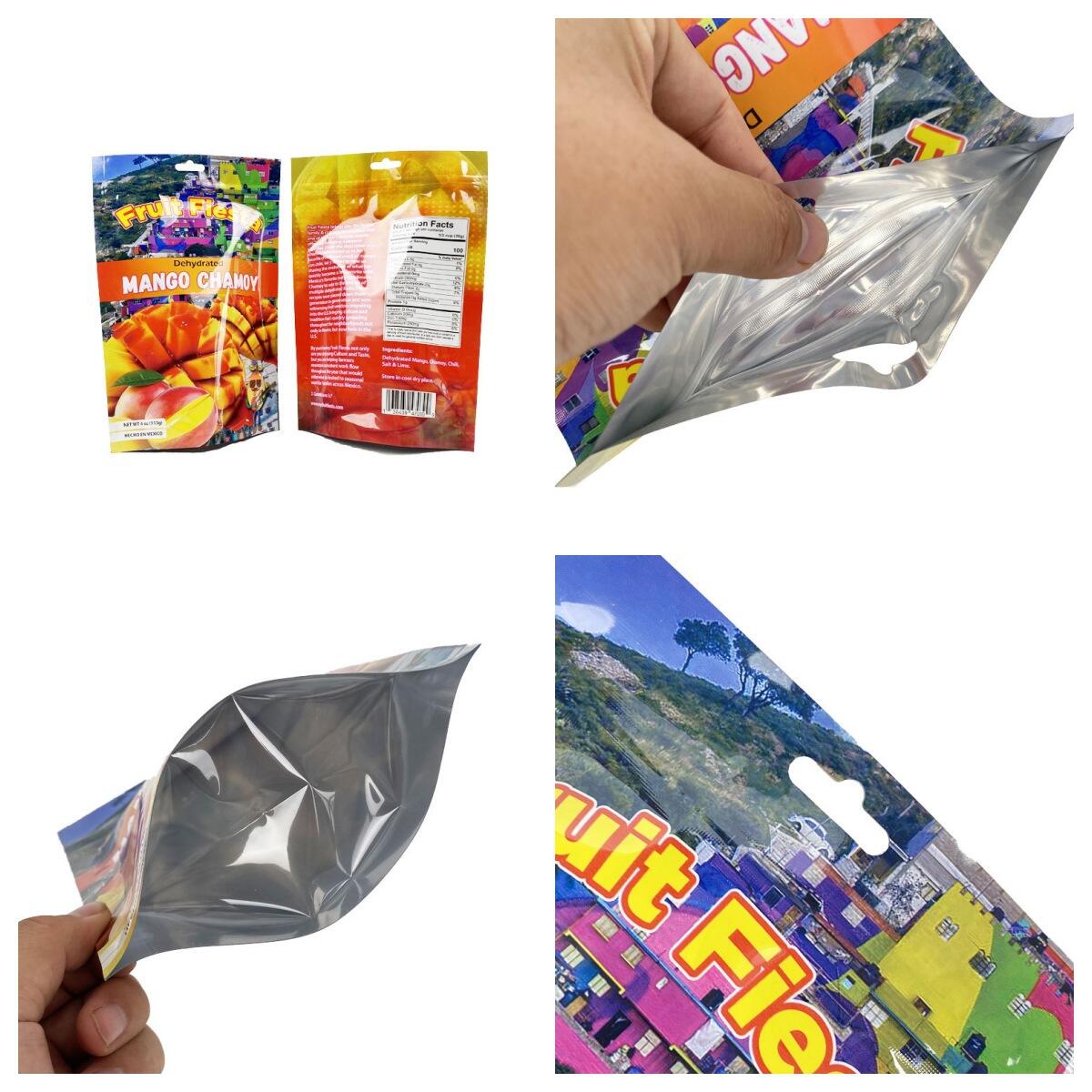 Custom Glossy Stand-Up Pouch for Dried Mango Doypack Design Packaging