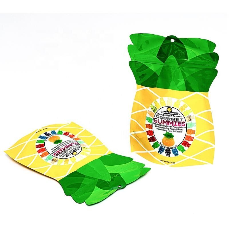 Sweet Candy Pineapple Flavor Stand up Pouch Mylar Bag with Zipper