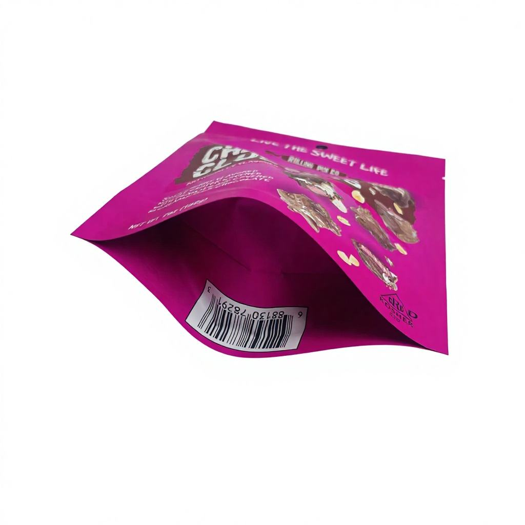 Bolsas personalizadas de plástico ecolóxicas e reciclables para embalar aperitivos e caramelos