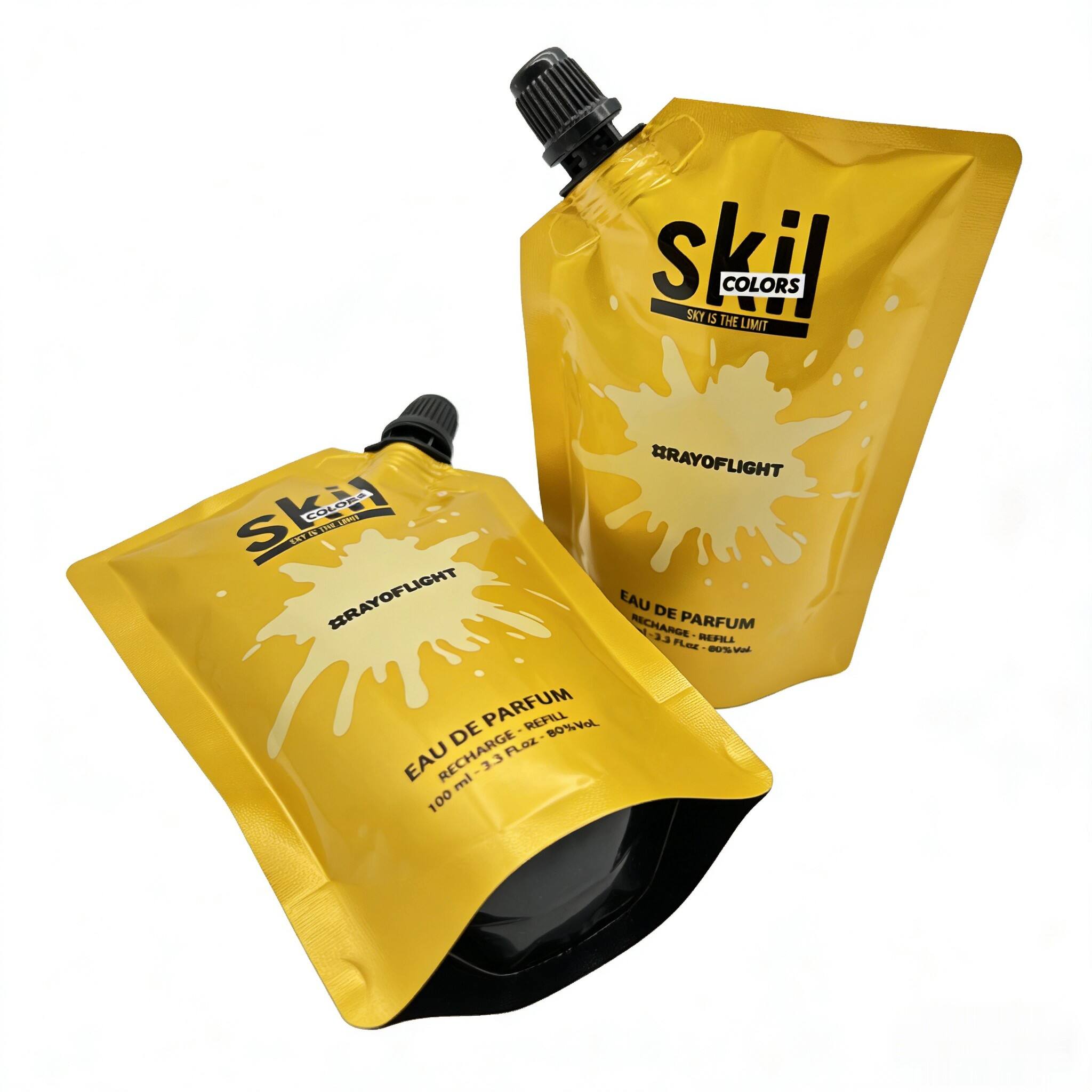 Cosmetic Refill Pouch with Spout, Small Refillable Travel Subpackage Spout Pouch