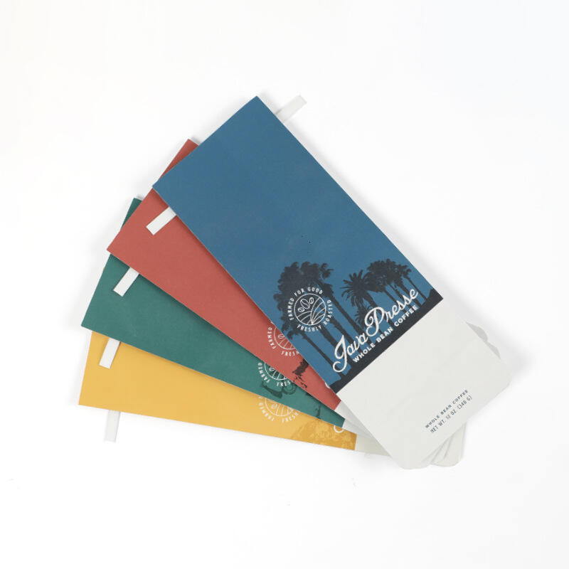  Flat Bottom Matte Zip Lock Aluminum Foil Pouch for Tin Tie Coffee Packaging Bags With Valve