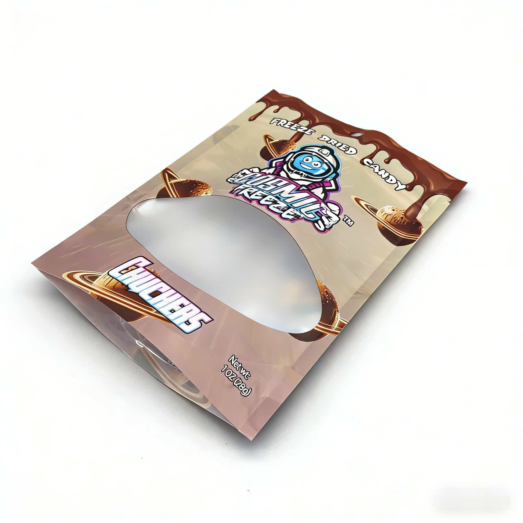 Pacáiste seachtrach Mylar do seacláid le priontáil saincheaptha, pacáiste seachtrach a sheasann suas