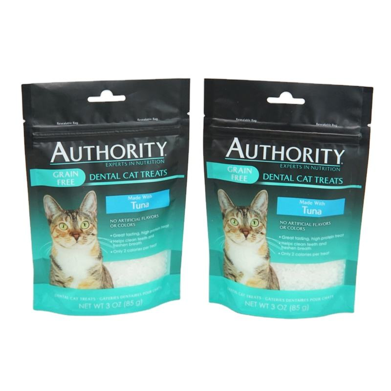 China Manufacture Cat Treat Packaging Bag for Cat Food with Resealable Zipper