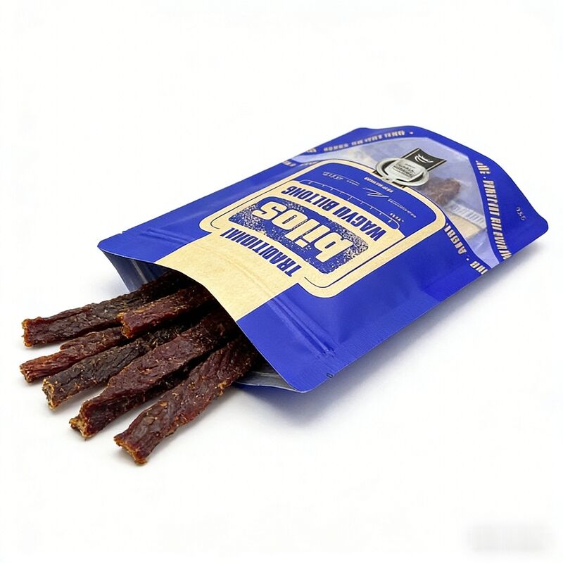 OEM Resealable Dry Beef Jerky Pouch Snack Stand up Zipper Pouch 