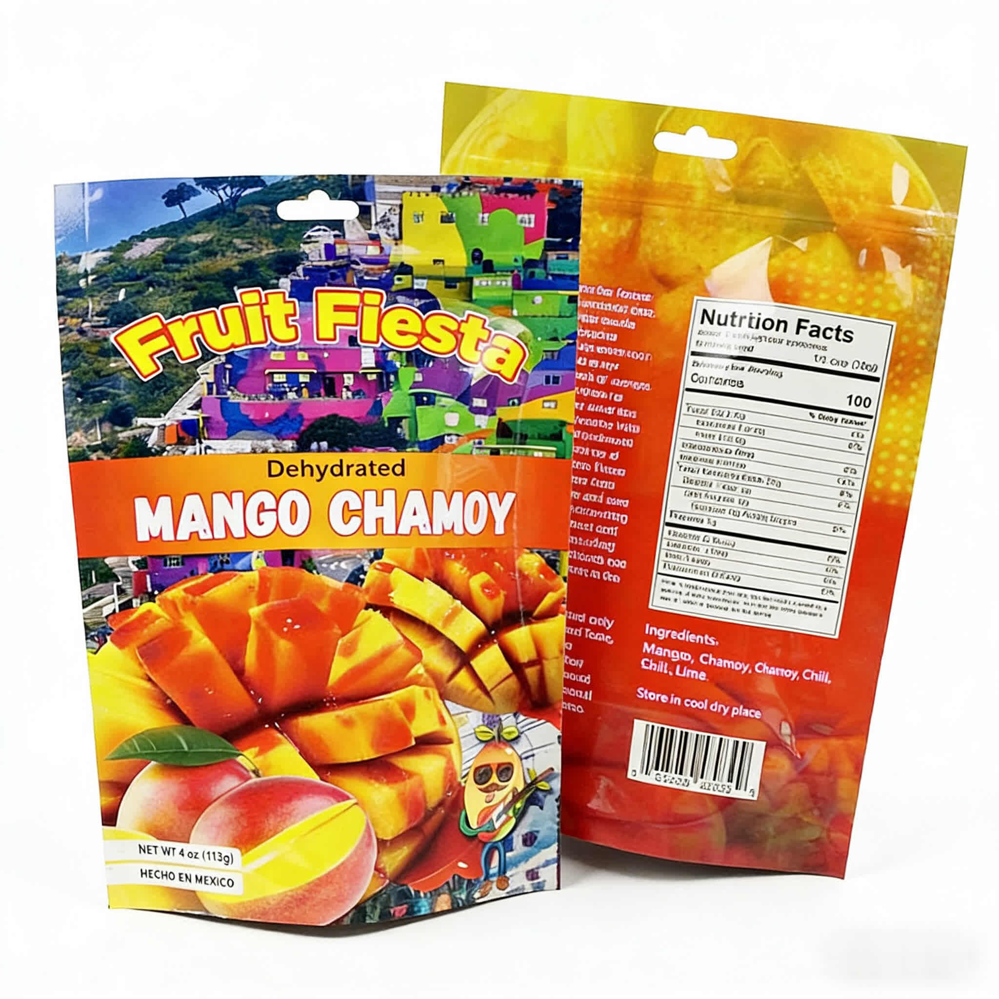 Custom Glossy Stand-Up Pouch for Dried Mango Doypack Design Packaging