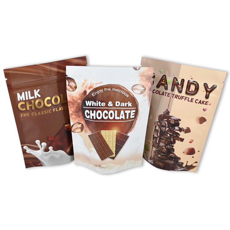 Custom PET/VMPET/PE Stand-Up Pouch for Chocolate & Confections