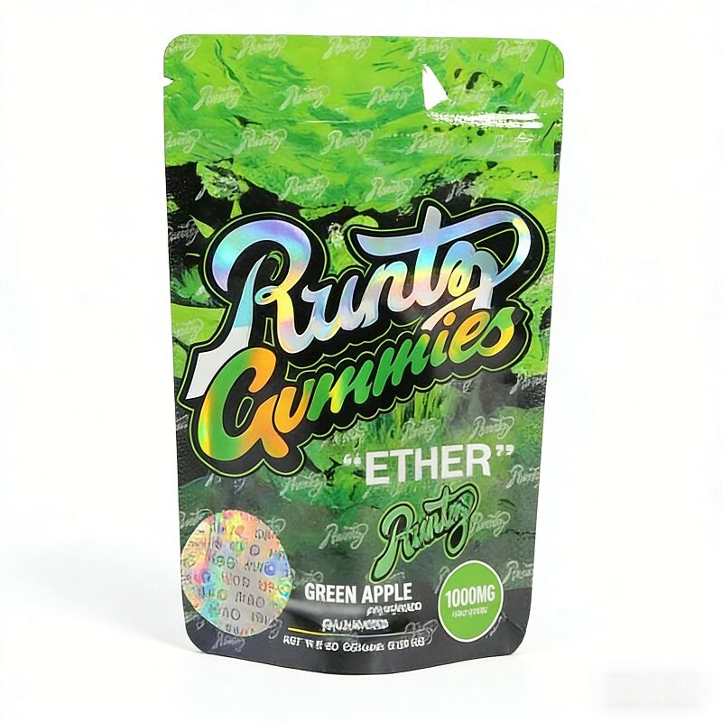 Pacáiste seachtrach PET holografach a sheasann suas do ghumhais, saincheaptha