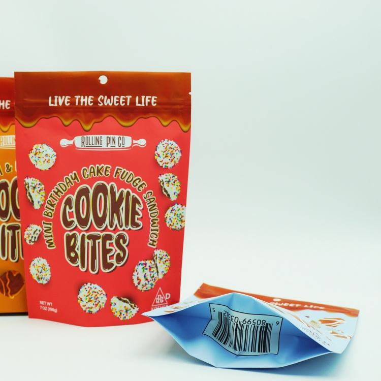 Custom Cookie Snack Stand up Pouch Food Aluminum Packaging Bags
