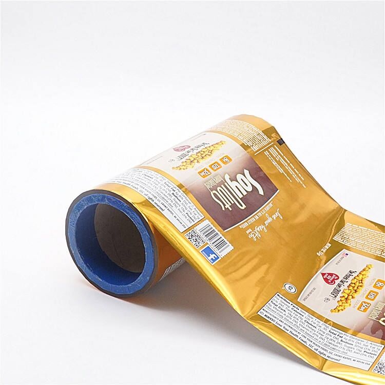 Bobina de film laminat per a envasament d'aliments, bosses impresses per a patates fregides simples