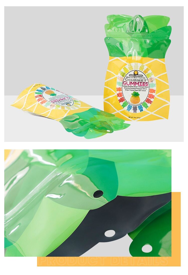 Sweet Candy Pineapple Flavor Stand up Pouch Mylar Bag with Zipper