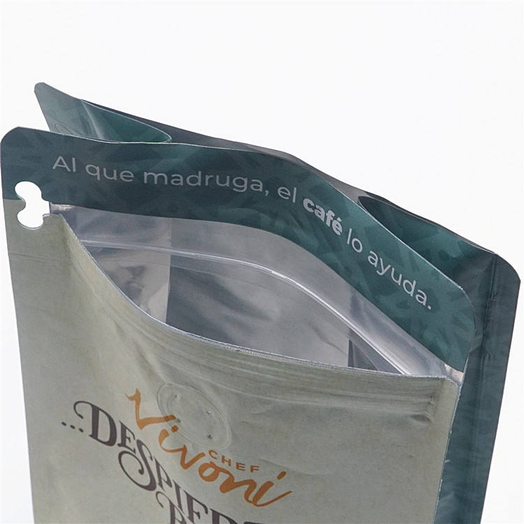 Saci t? rrafsh?t n? fund p?r kafe me valvul? p?r paketimin e kafes?, saci p?r grur? kafeje