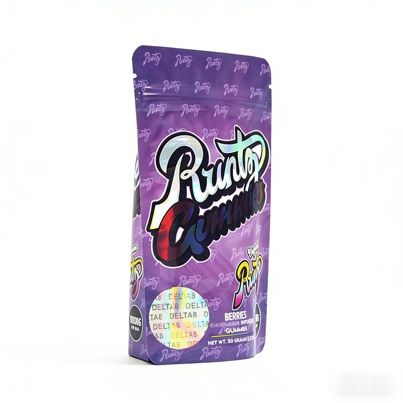 Pacáiste seachtrach PET holografach a sheasann suas do ghumhais, saincheaptha