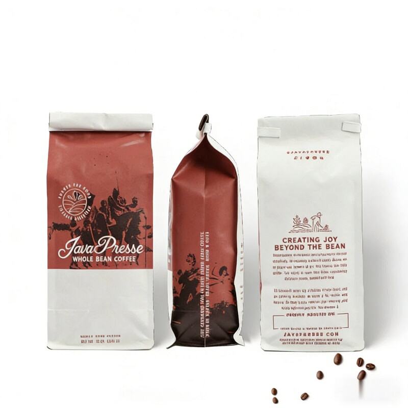  Flat Bottom Matte Zip Lock Aluminum Foil Pouch for Tin Tie Coffee Packaging Bags With Valve