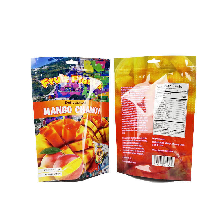 Custom Glossy Stand-Up Pouch for Dried Mango Doypack Design Packaging
