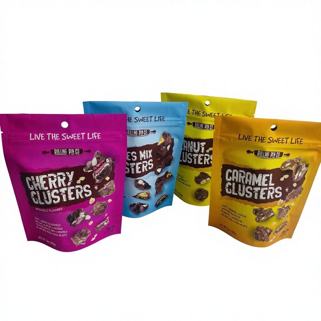  Custom Eco Friendly Recyclable Plastic Food Packaging Bags for Snack Candy