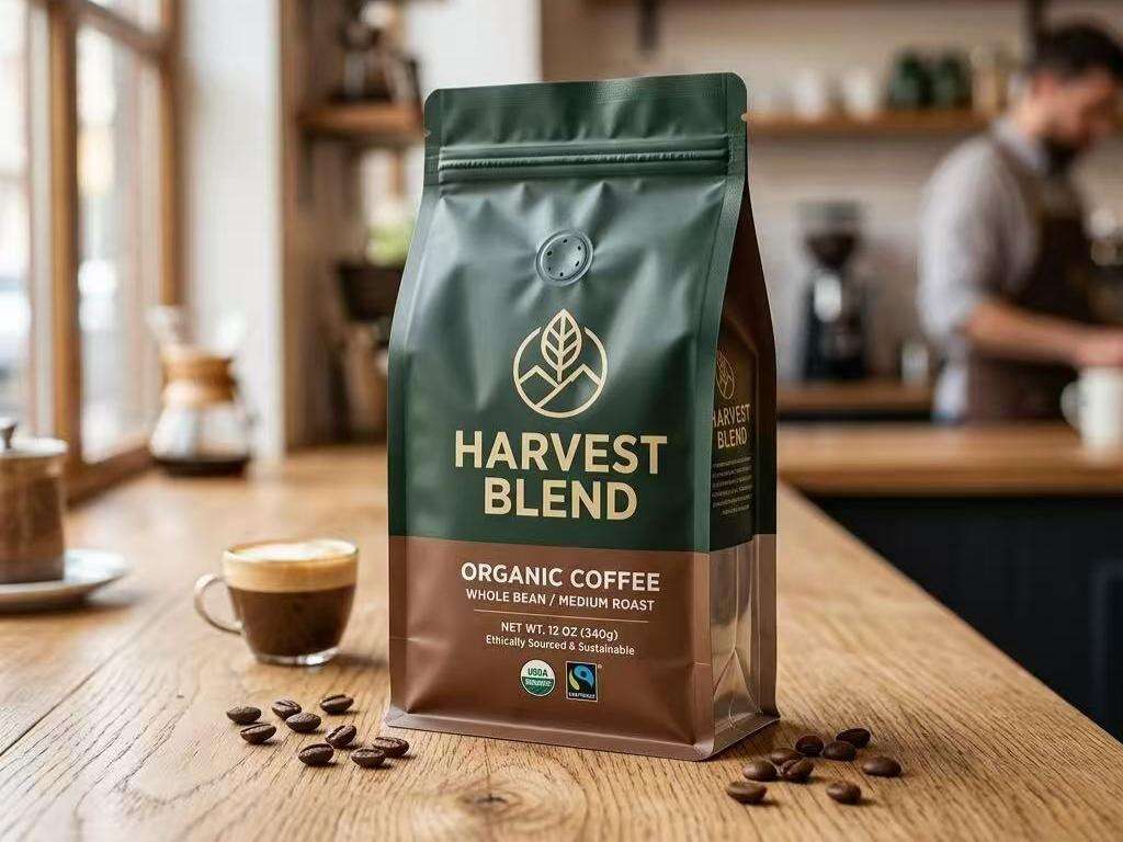 Custom High-Barrier Stand-Up Pouches for Organic Food