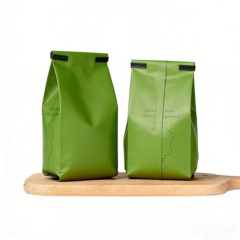 Custom Matte Four-Side Seal Coffee Pouch with Tin Tie Packaging Bag