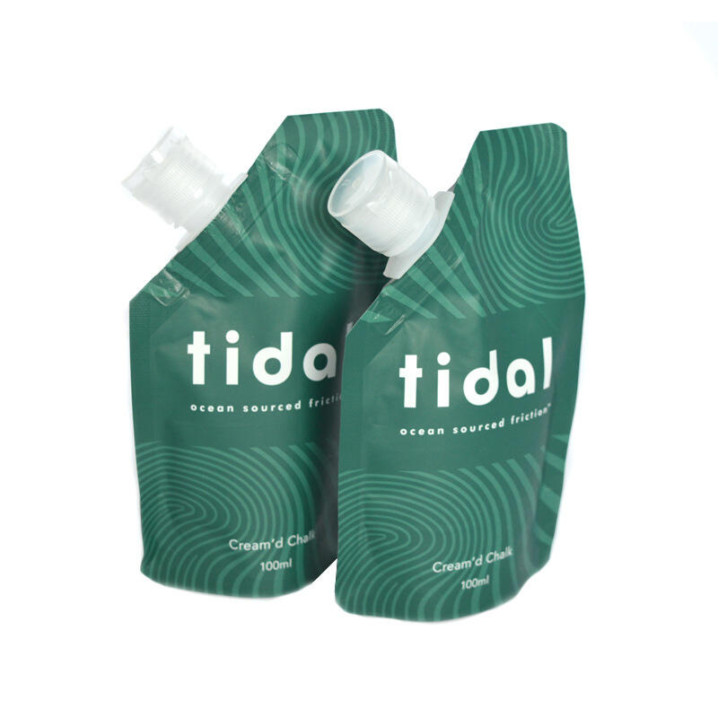 Recyclable Refill Spout Pouch for Liquid Soap Body Oil Lotion Hand Cream Skincare Packaging OEM