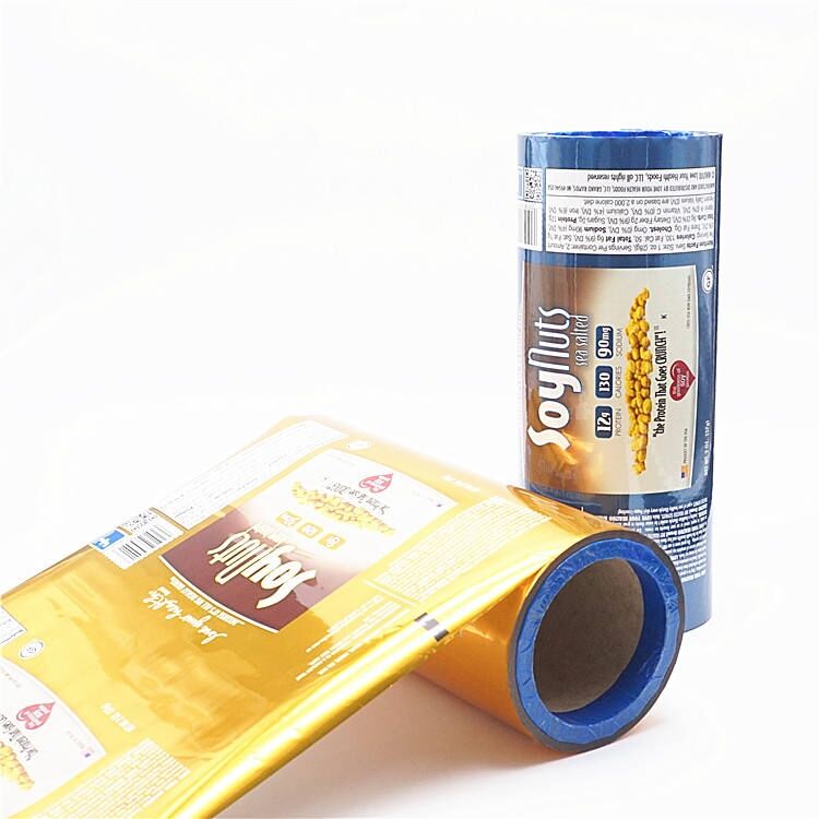 Bobina de film laminat per a envasament d'aliments, bosses impresses per a patates fregides simples