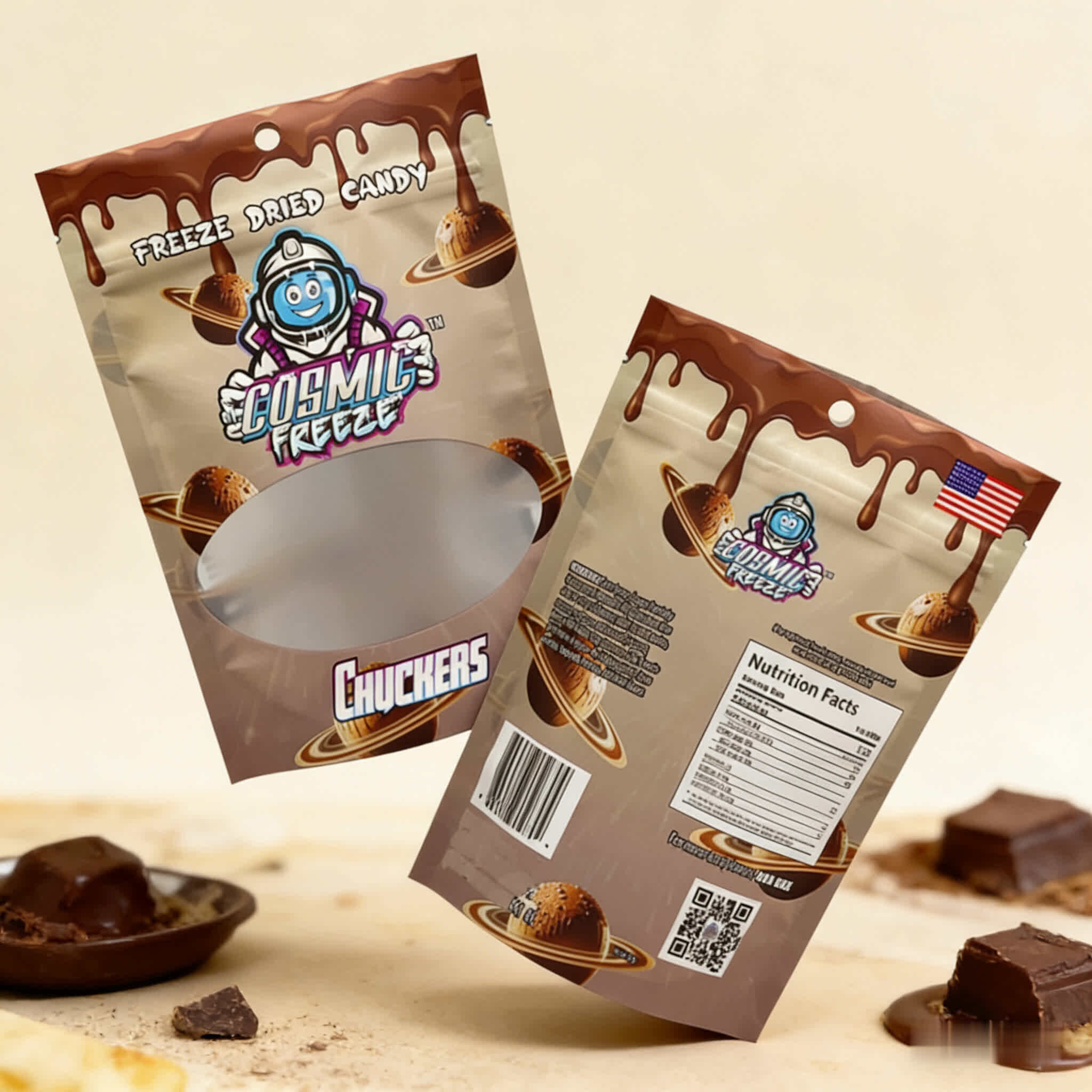 Custom Printing Mylar Chocolate Doypack Stand up Pouch